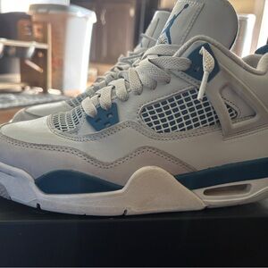 White and Blue Sneakers